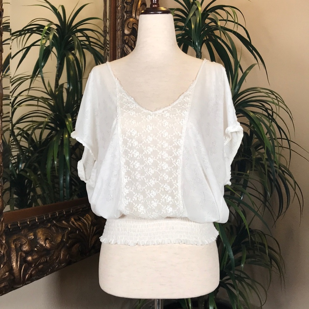 Free People Boho Lace Front Top - Picture 2 of 11
